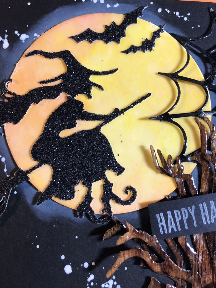 Witch On Broom Halloween Card | simplycraftydesigns